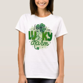Camiseta Pequena senhora charme sortudo 