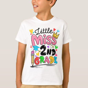 Camiseta Pequena Senhorita 2ª Segunda Série Fofa Volta às A