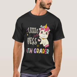 Camiseta Pequena Senhorita 4ª Graduada Unicorn S Meninas Pr