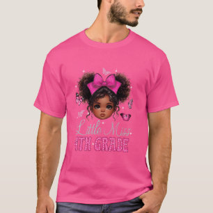 Camiseta Pequena Senhorita 4ª Série Coque Desarrumado Menin