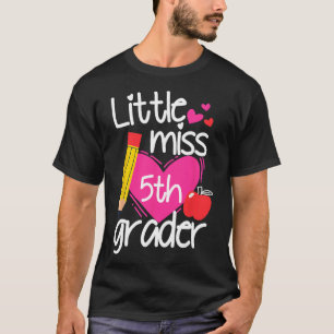 Camiseta Pequena Senhorita 5ª Série Primeiro Dia de Olá Qui
