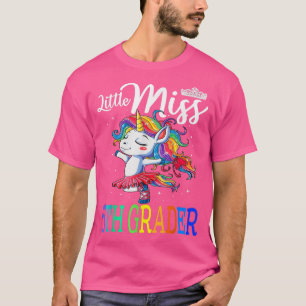 Camiseta Pequena Senhorita 5 do Primeiro Dia da Escola do U
