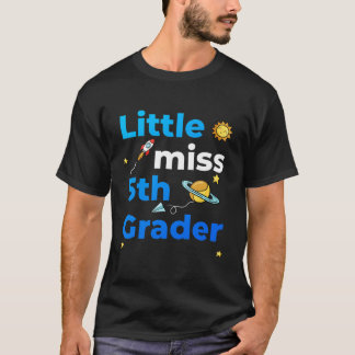 Camiseta Pequena Senhorita 5 Grader Primeiro Dia do Segundo