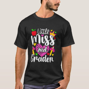 Camiseta Pequena Senhorita Aluna da 2ª Série de Volta às Au