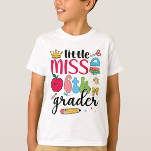 Camiseta Pequena Senhorita Aluna da 6ª Série Sexto Dia de A
