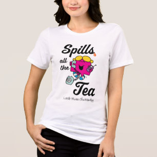 Camiseta Pequena Senhorita Chatterbox Derramares Todo O Chá