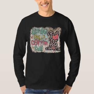 Camiseta Pequena Senhorita Cotton Tail Leopardo Páscoa Bunn