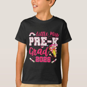 Camiseta Pequena senhorita graduada no pré-jardim de infânc