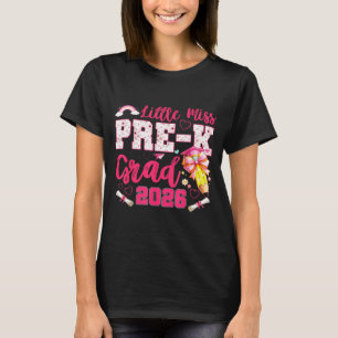 Camiseta Pequena senhorita graduada pré-escolar 2026 coquet