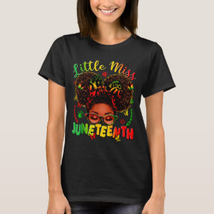 Camiseta Pequena senhorita juneteenth orgulho afro cabelo a