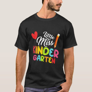 Camiseta Pequena Senhorita Kindergen De Volta à Escola Ele