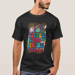 Camiseta Pequena Senhorita Leopard Da 3ª Série Tie Dye De V
