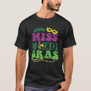 Camiseta Pequena Senhorita Mardi Gras Engraçado