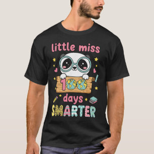 Camiseta Pequena Senhorita Panda Kawaii Pastel 100 Dias Mai