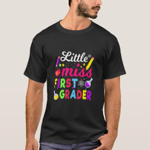 Camiseta Pequena Senhorita Primeiro Grau De Volta Para A ru