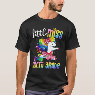Camiseta Pequena Senhorita Sexto Grau Engraçado Unicórnio P