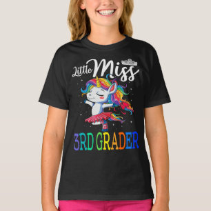 Camiseta Pequena Senhorita Unicórnio do 3º ano