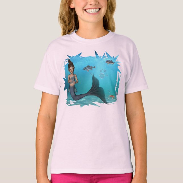Camiseta Pequena Sereia (Frente)