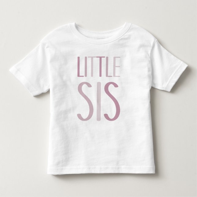Camiseta Pequena Sis com Texto Rosa Meninas Irmãs Irmãs Irr (Frente)
