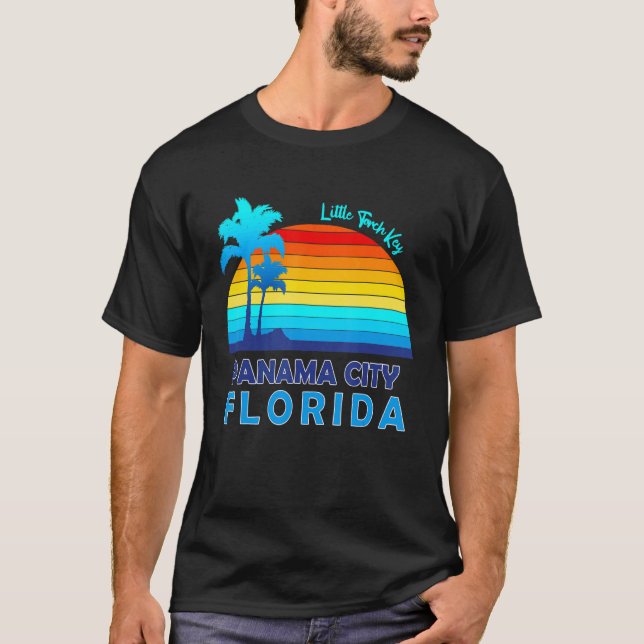 Camiseta Pequena Torção Chave Panamá City Florida Retro Bea (Frente)