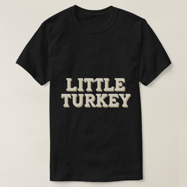 Camiseta Pequena Turquia Engraçado Presente De Ação De Graç (Frente do Design)