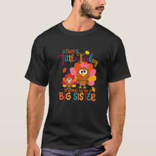 Camiseta Pequena Turquia Irmã Gira Grande Caiu no Outono Gr