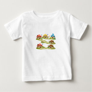 Camiseta Pequena Vila de Cogumelos