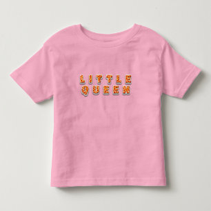 Camiseta Pequenas Letras de Rainha Feitas de Pizza de Peppe
