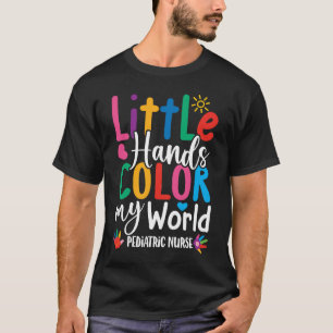 Camiseta Pequenas Mãos Cor Meu Mundo - Enfermeira Pediátric