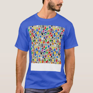 Camiseta Pequenas Pessoas e Flores de Preço Fisher por todo