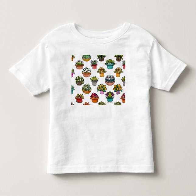 Camiseta Pequenas Plantas em Vasos (Frente)