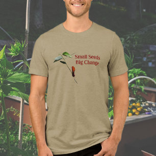 Camiseta Pequenas Sementes Grande Mudança Eco-friendly Dia
