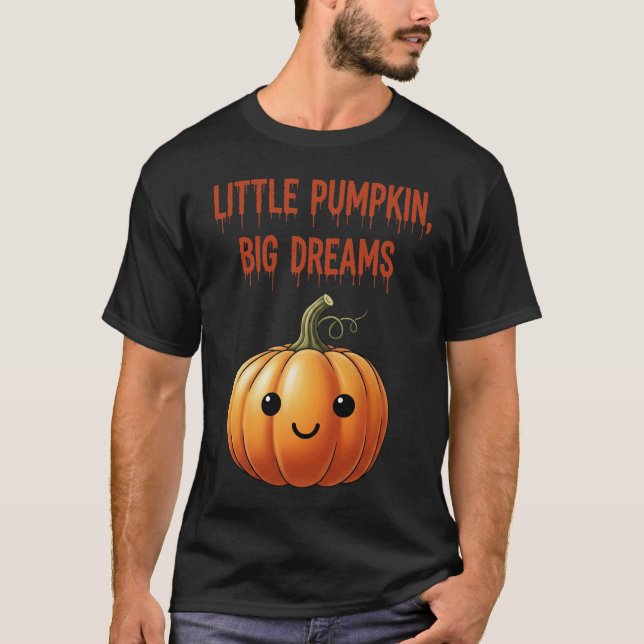 Camiseta Pequeno Abóbora, Grande Sonho Halloween (Frente)