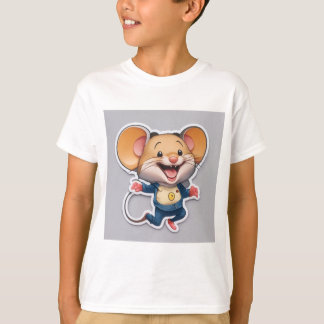 Camiseta Pequeno adesivo do rato