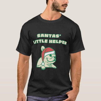 Camiseta PEQUENO Ajudante do Papai Noel Cachorro de Natal