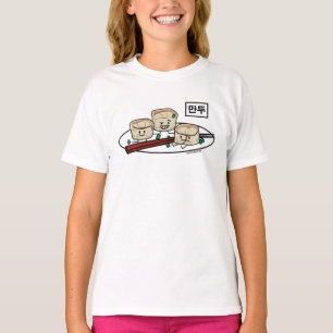 Camiseta Pequeno almoço coreano hangul do dim sum da