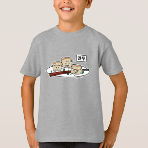 Camiseta Pequeno almoço coreano hangul do dim sum da