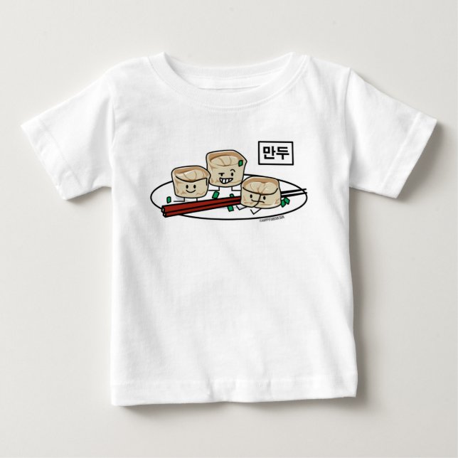 Camiseta Pequeno almoço coreano hangul do dim sum da (Frente)