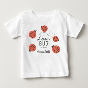Camiseta Pequeno Amor Bicho Vermelho Senhora Besouro Dia de