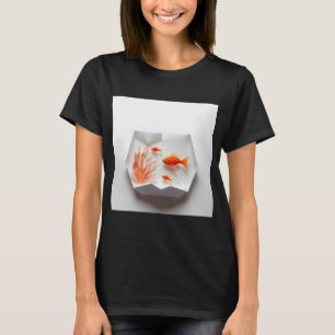 Camiseta Pequeno Aquário em Estilo Origami