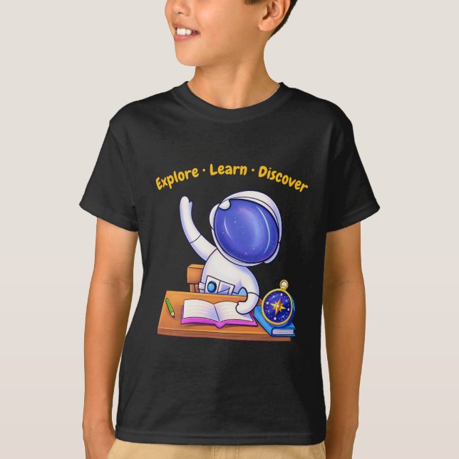 Camiseta  pequeno Astronauta Estudo   (Frente)