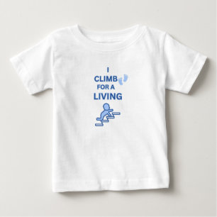 CAMISETA PEQUENO AVENTUREIRO, MENINO EU ESCALO BRANCO/AZUL