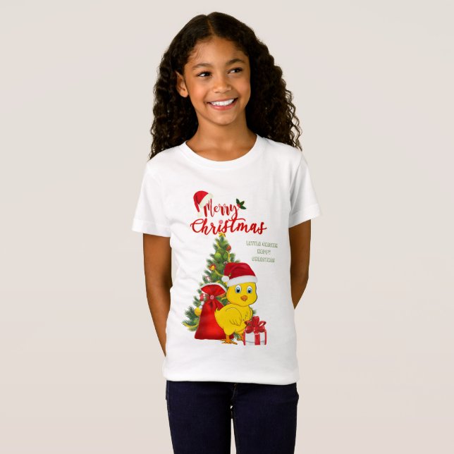 Camiseta Pequeno Bebê Chicken Natal (Frente Completa)