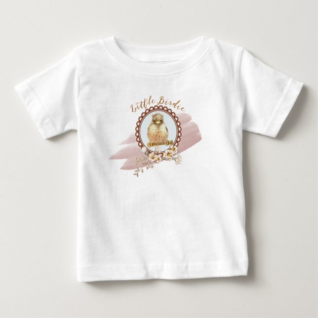 Camiseta Pequeno Bebê Robin com Flores de Campo (Frente)