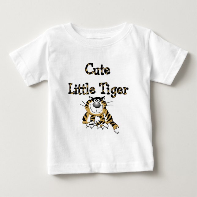 Camiseta pequeno bonito e presentes do tigre (Frente)