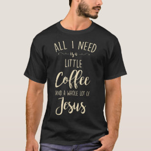 Camiseta Pequeno Café Inteiro Muito Jesus Cristo Homens Que