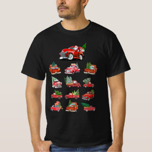 Camiseta Pequeno Caminhão Vermelho arrastando uma árvore de