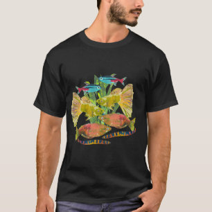 Camiseta Pequeno Cardume de Peixes Tropicais