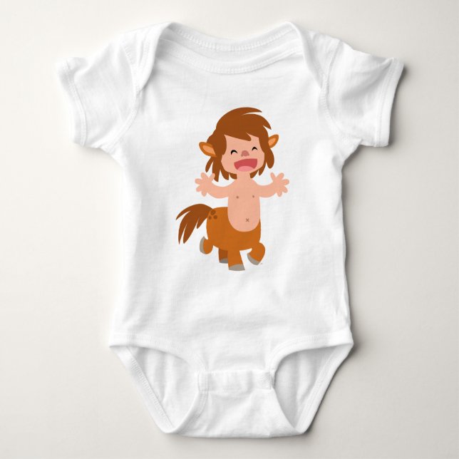 Camiseta Pequeno Cartoon Centaur Baby Roupa (Frente)
