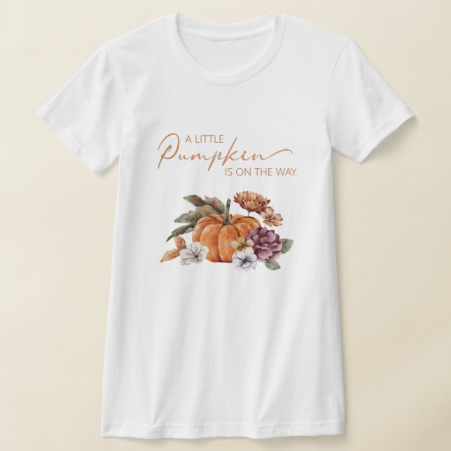 Camiseta Pequeno Chá de fraldas de Abóbora-Camisa (Postura )